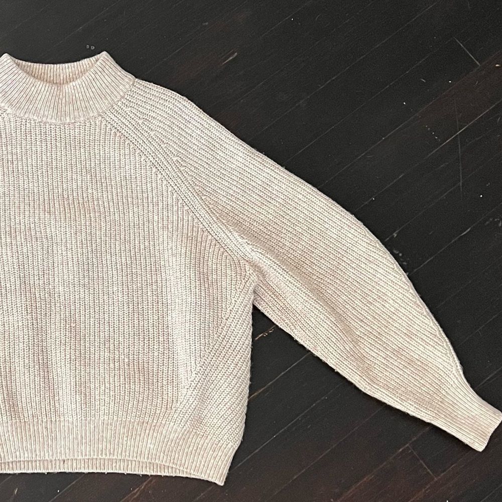 HM Chunky Knit Sweater in Cream